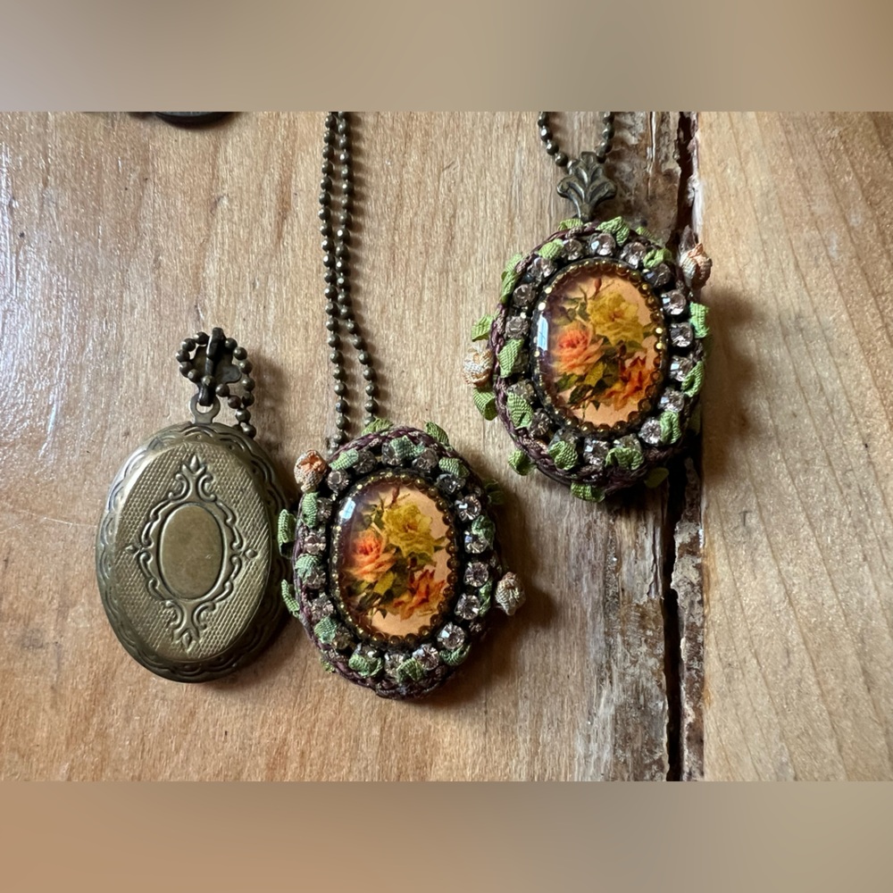 Handmade Michal Negrin | Flower Locket Necklaces